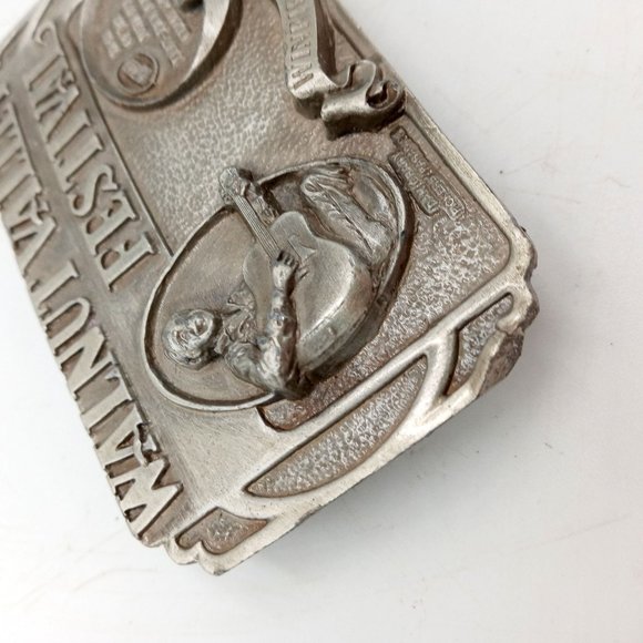 Bluegrass Guitar Belt Buckle Music Festival Dan Crary 1986 Walnut Valley - Picture 4 of 7